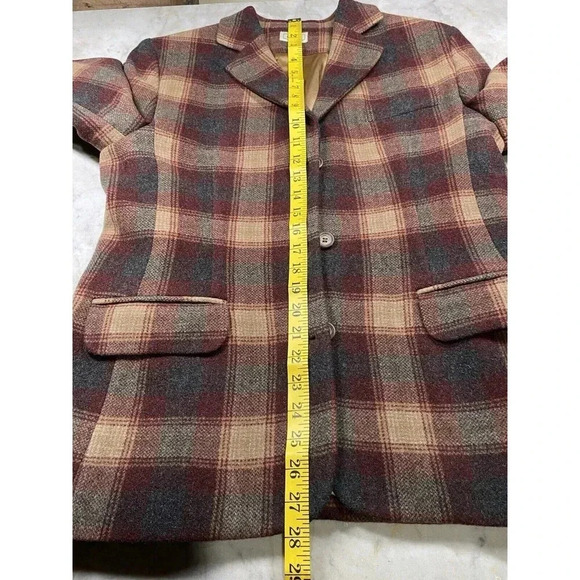 Vintage L.L. Bean Plaid Blazer Womens 8P Wool & Cashmere Blend - Picture 11 of 12